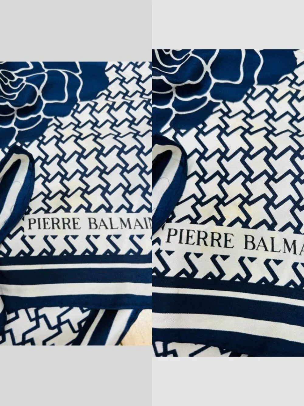 Vintage Pierre Balmain 100% silk scarf satin 30
